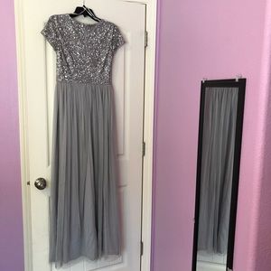 Adrianna Papell sequin/ tulle gown